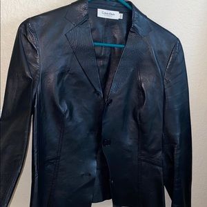 CLAVIN KLEIN Leather Jacket